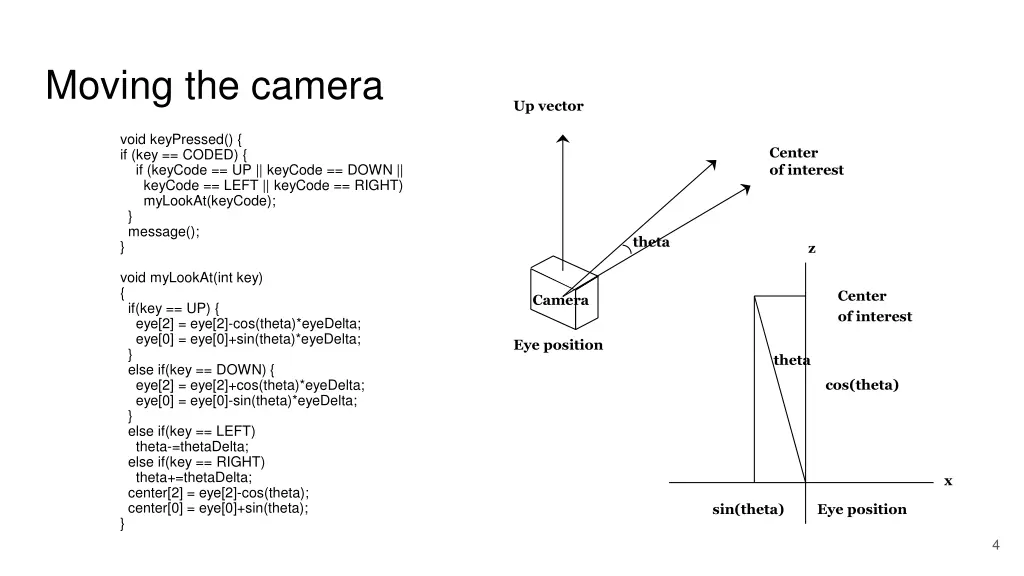 moving the camera