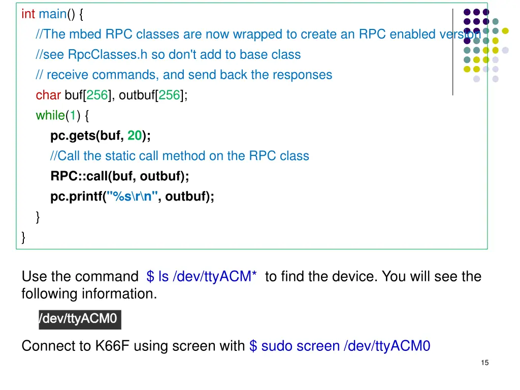 int main the mbed rpc classes are now wrapped 1