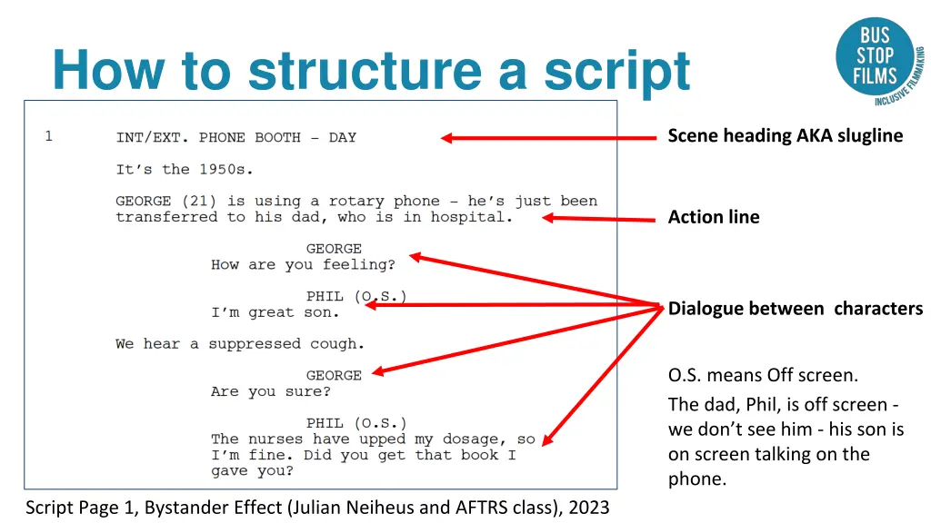 how to structure a script