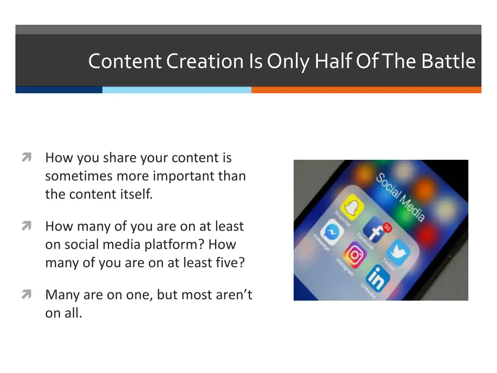 content creation is only half of the battle