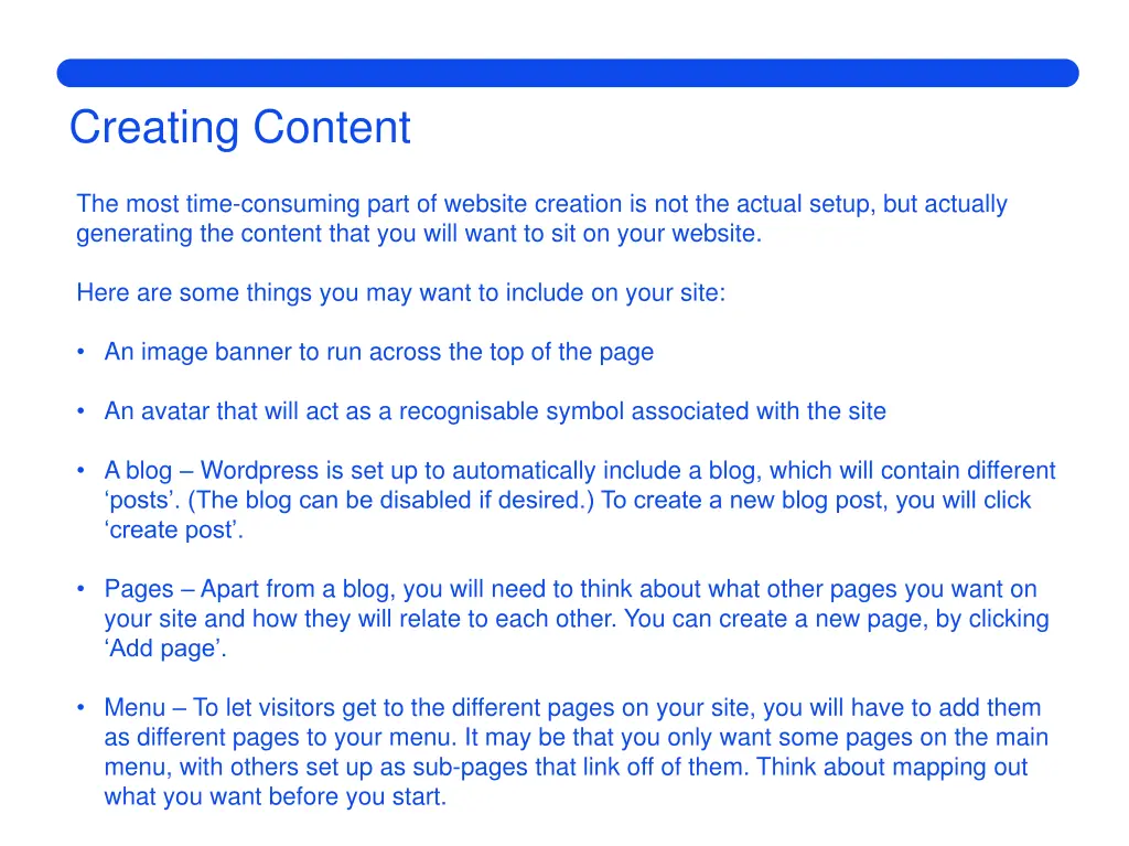 creating content
