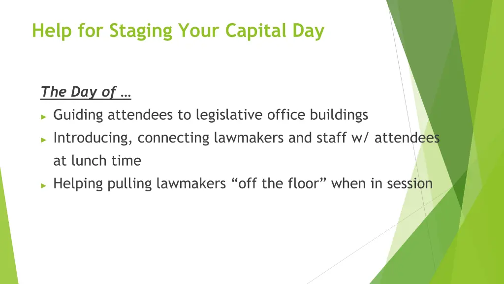 help for staging your capital day 1