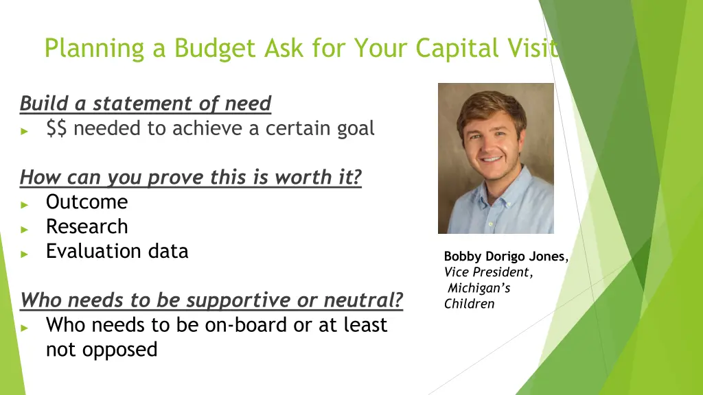 planning a budget ask for your capital visit