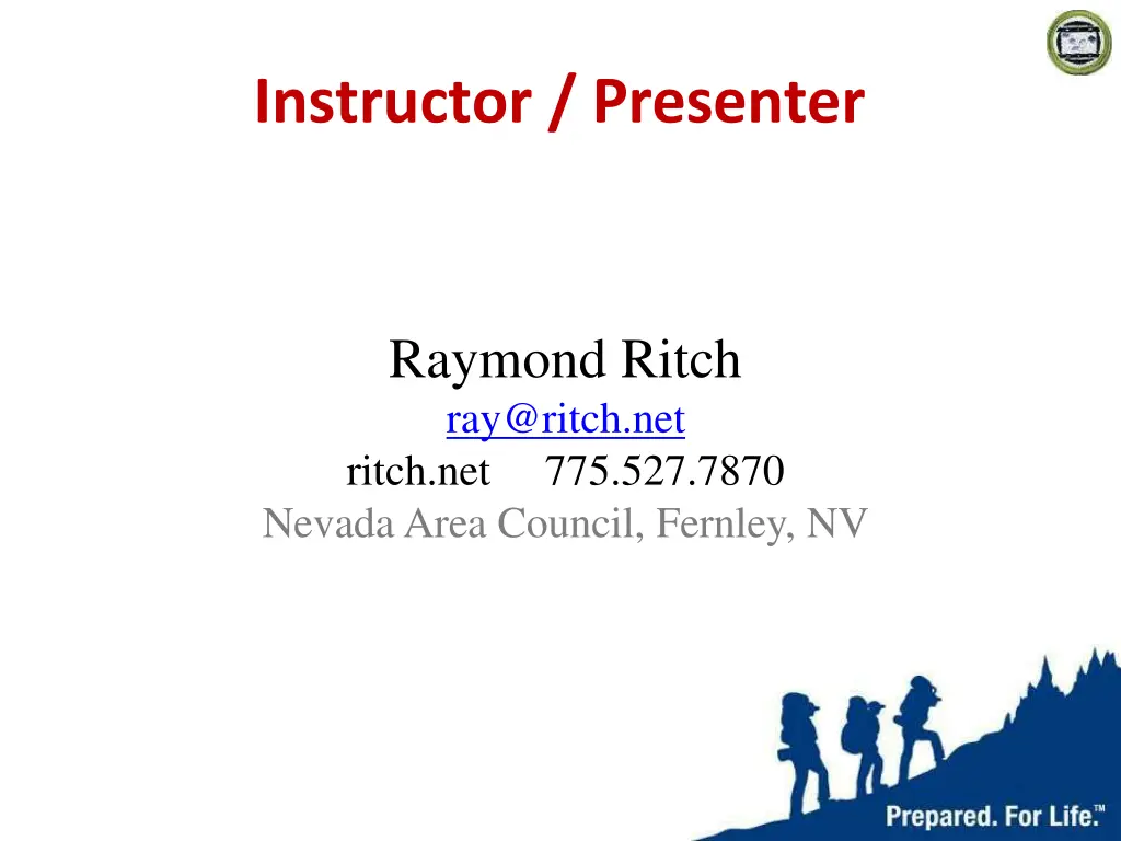 instructor presenter