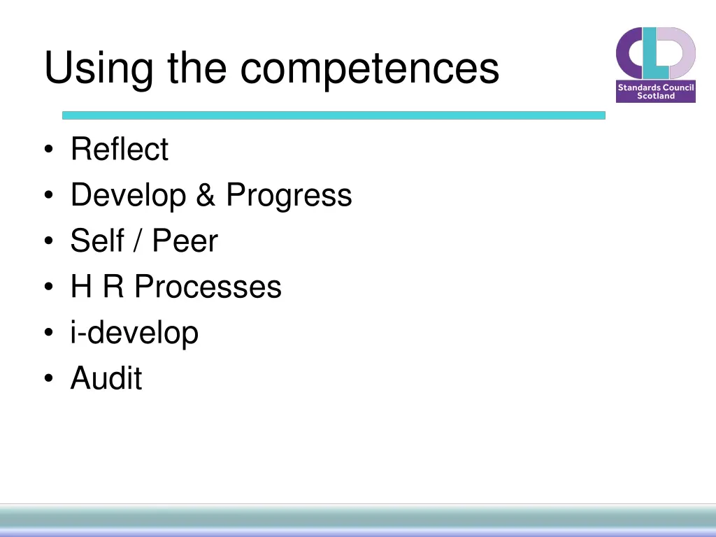 using the competences