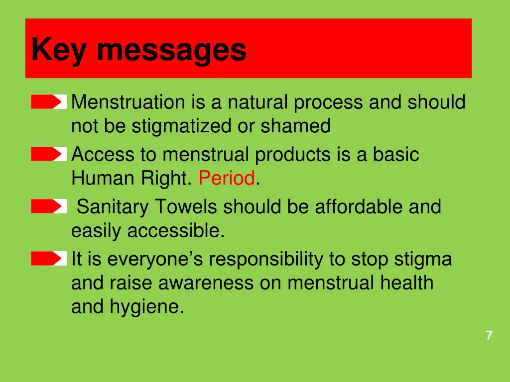 key messages