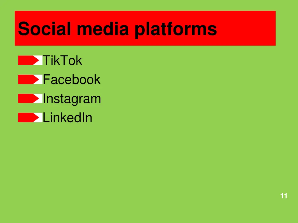 social media platforms