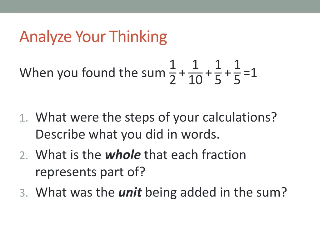 analyze your thinking