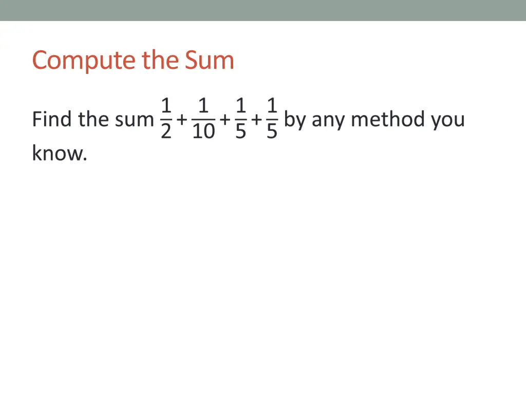 compute the sum