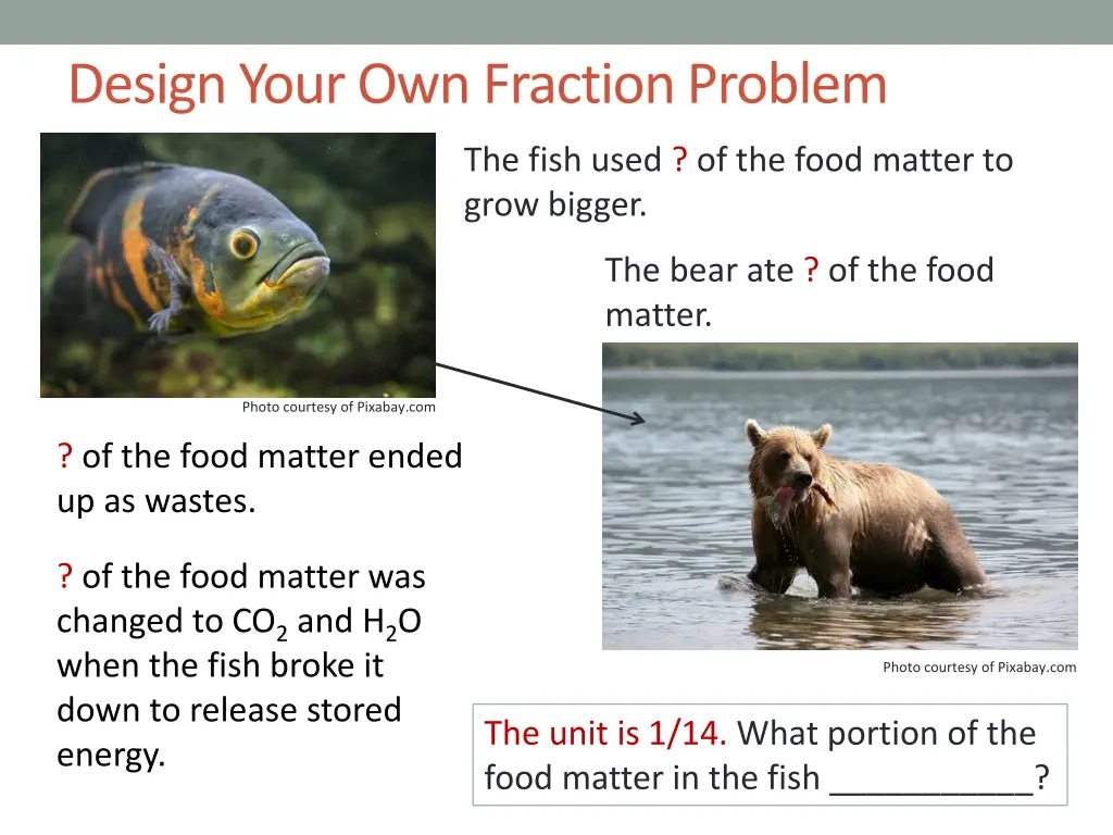 design your own fraction problem