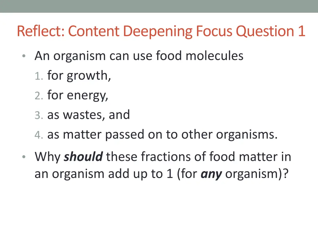 reflect content deepening focus question 1