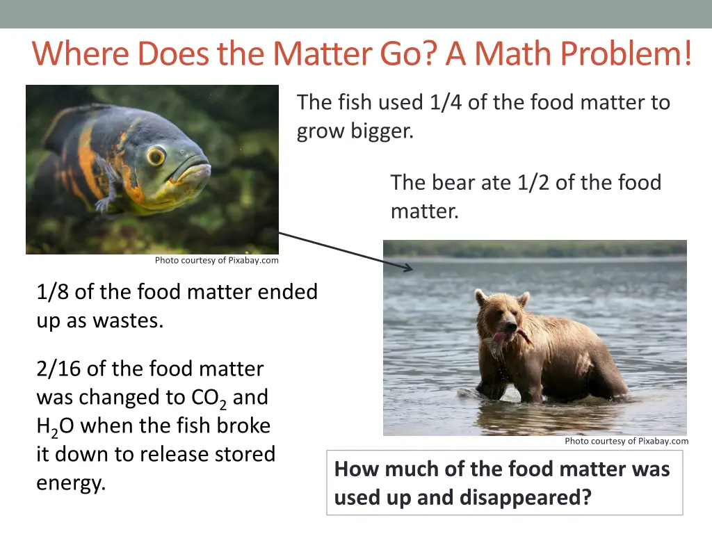 where does the matter go a math problem 1