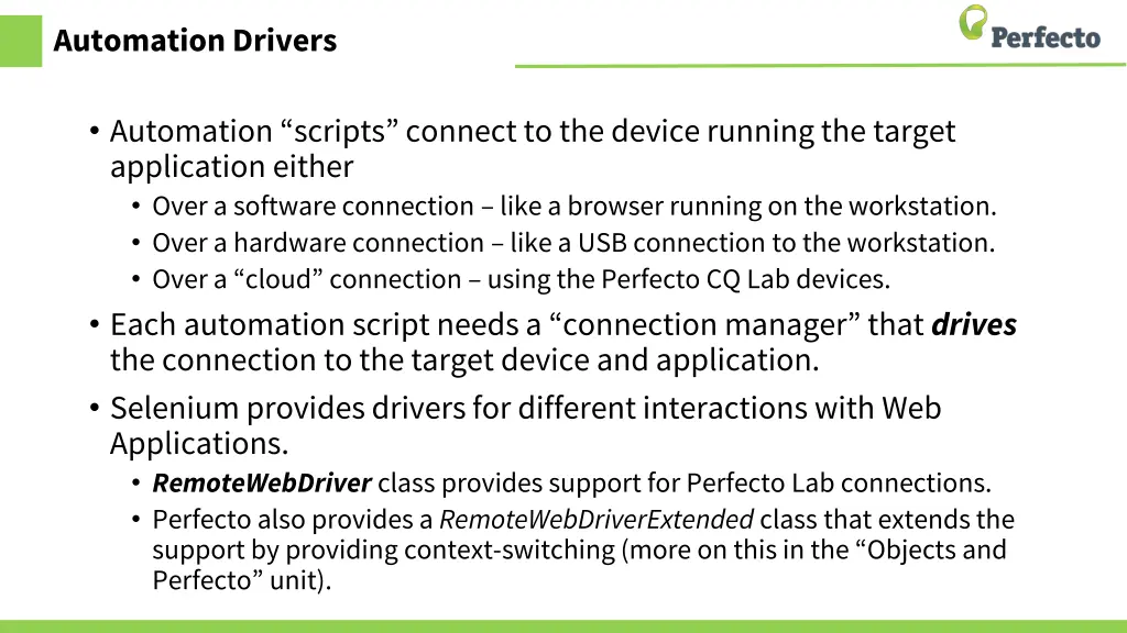 automation drivers