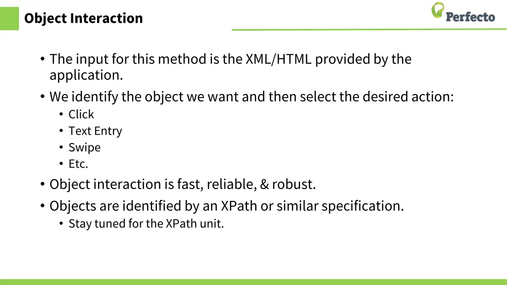 object interaction