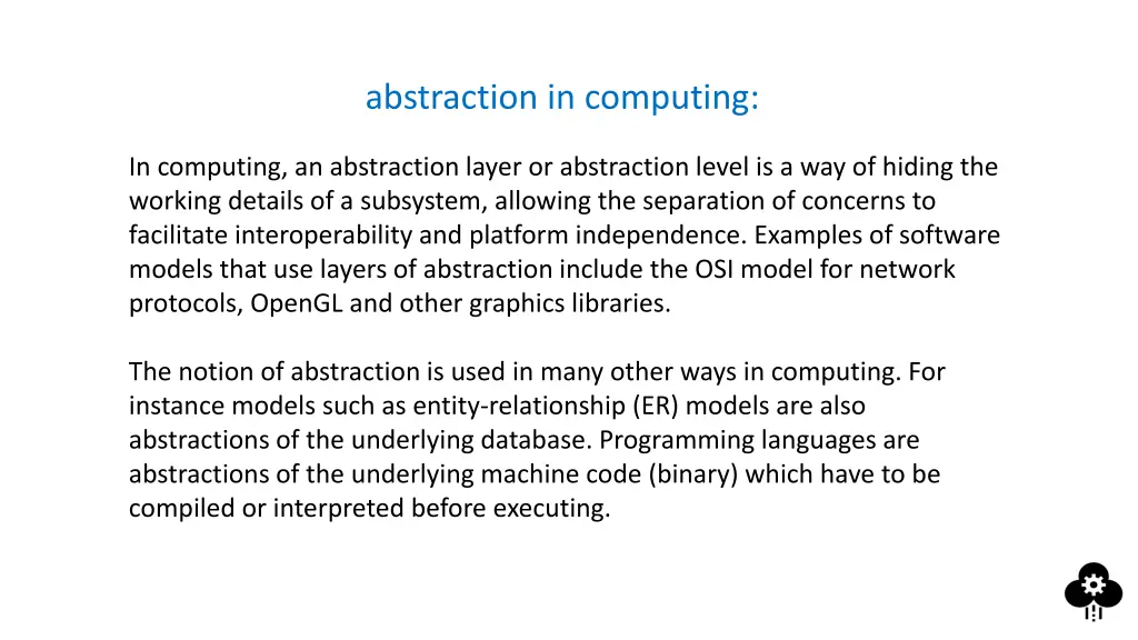 abstraction in computing