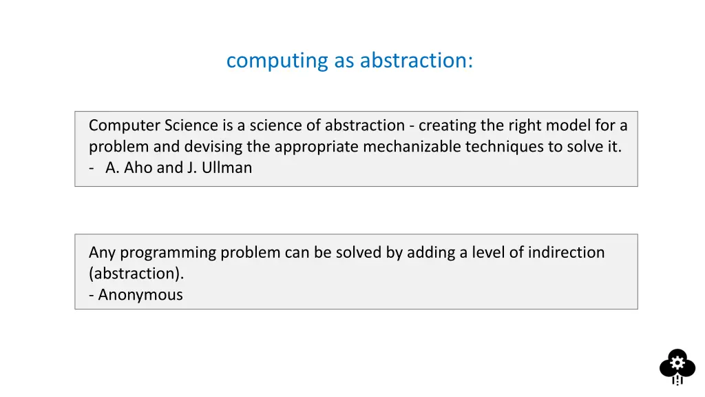 computing as abstraction