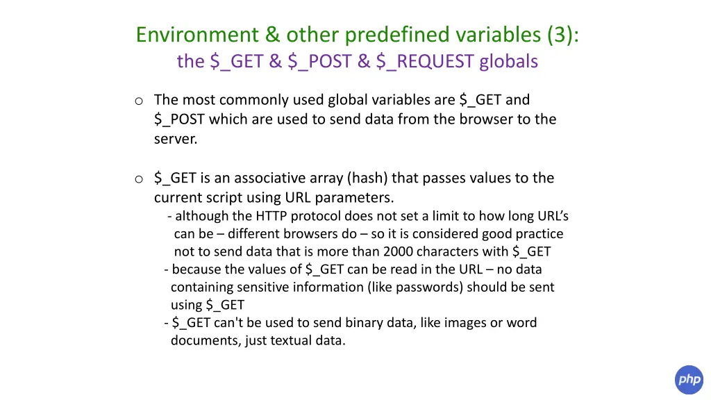 environment other predefined variables