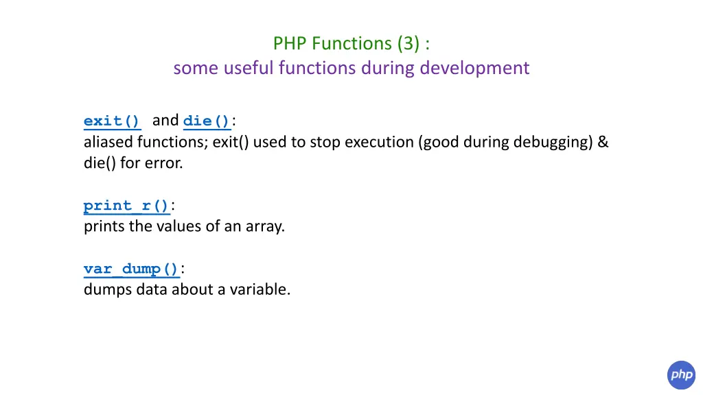 php functions 3