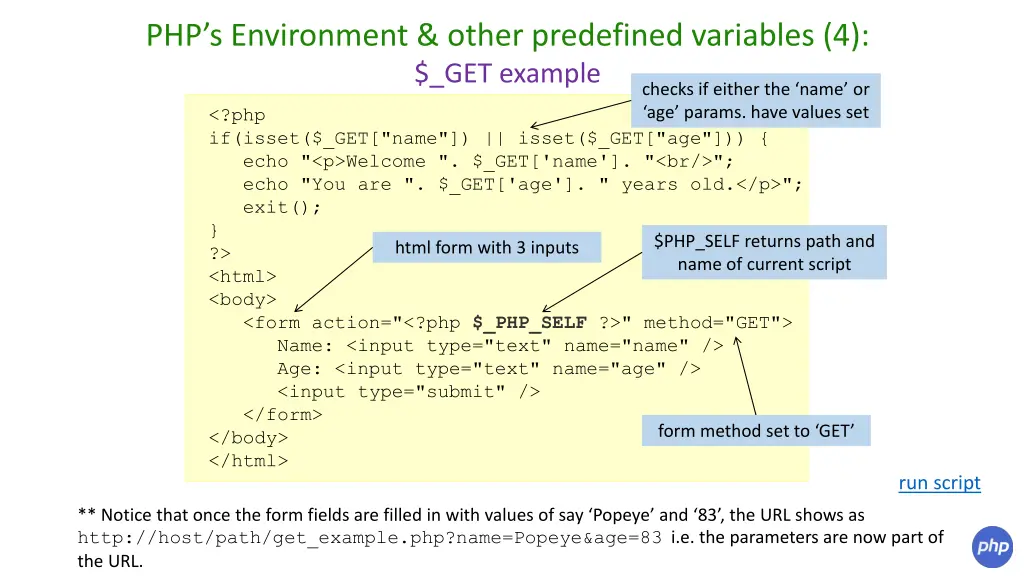 php s environment other predefined variables