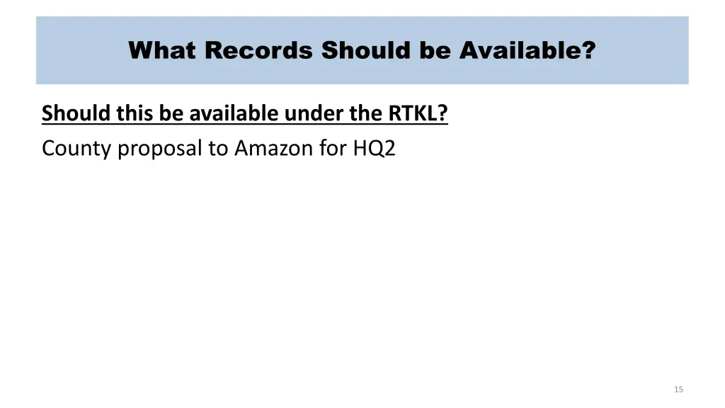 what records should be available 6
