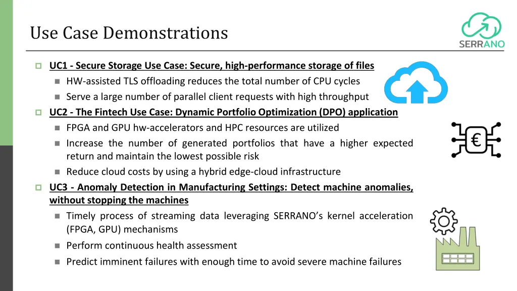 use case demonstrations