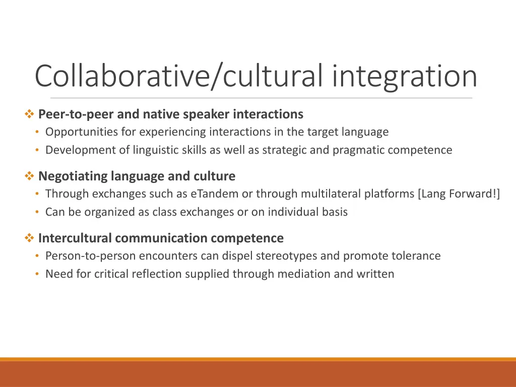 collaborative cultural integration