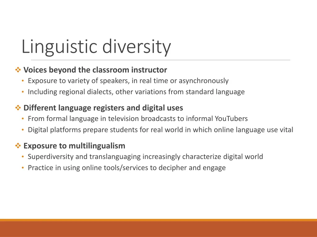 linguistic diversity