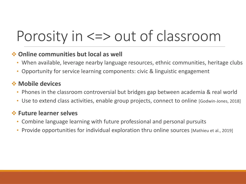 porosity in out of classroom