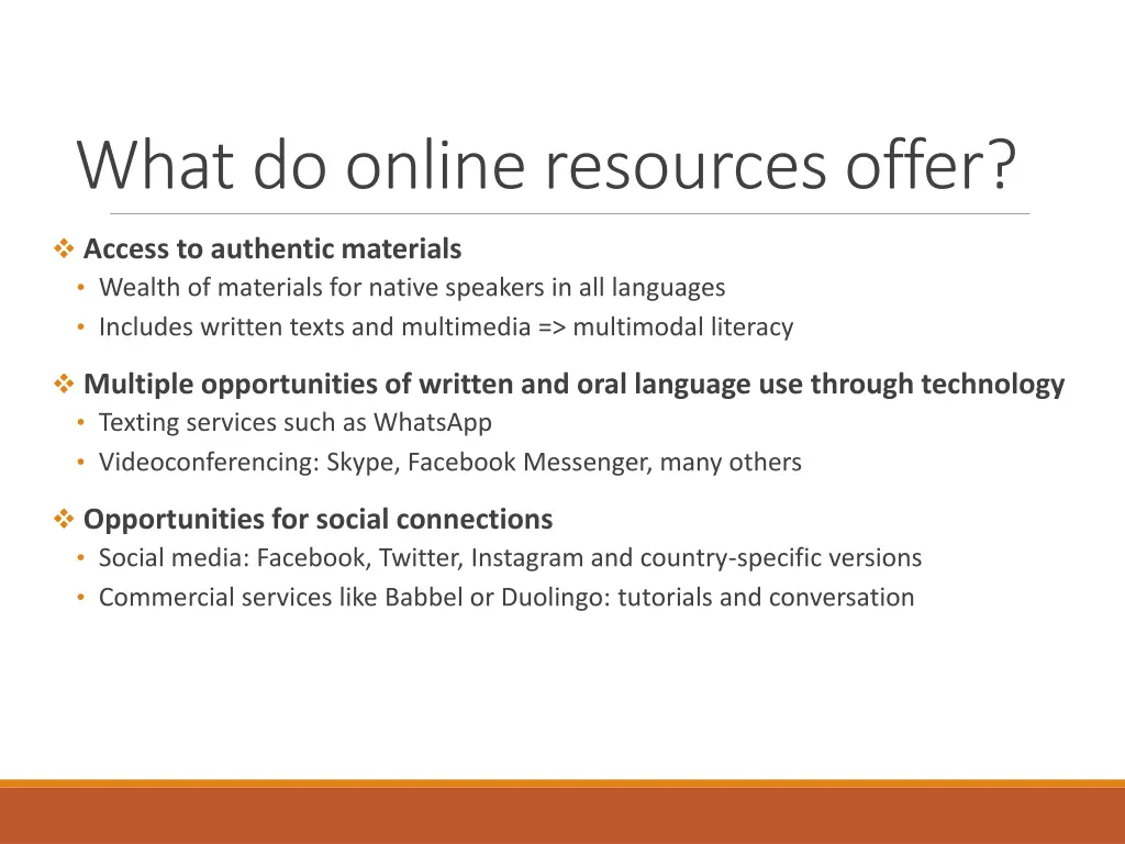 what do online resources offer
