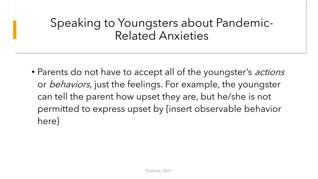 speaking to youngsters about pandemic related 2