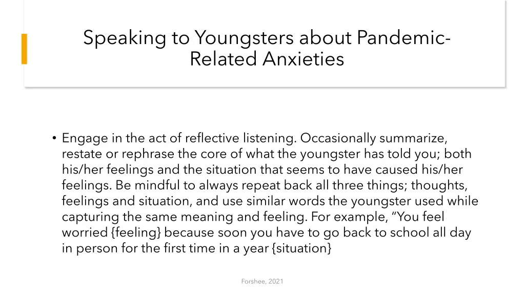 speaking to youngsters about pandemic related 3