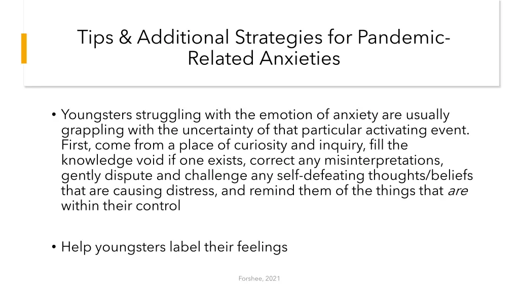 tips additional strategies for pandemic related