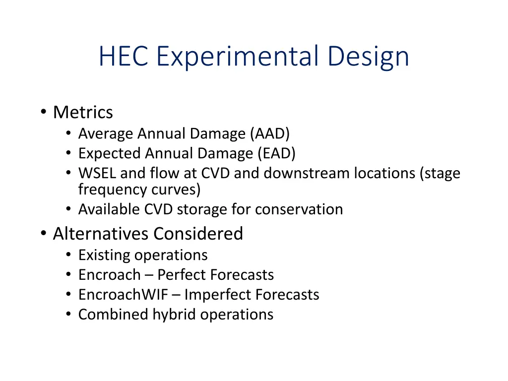 hec experimental design 1