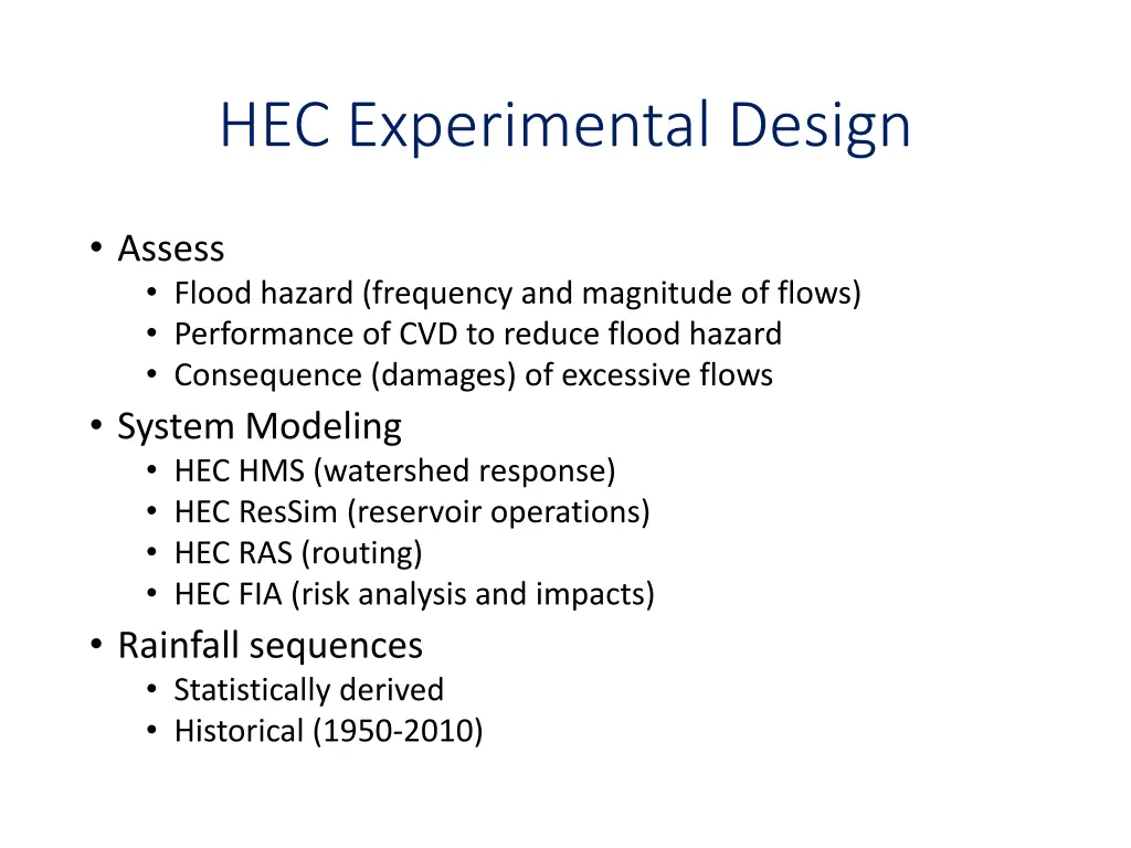 hec experimental design