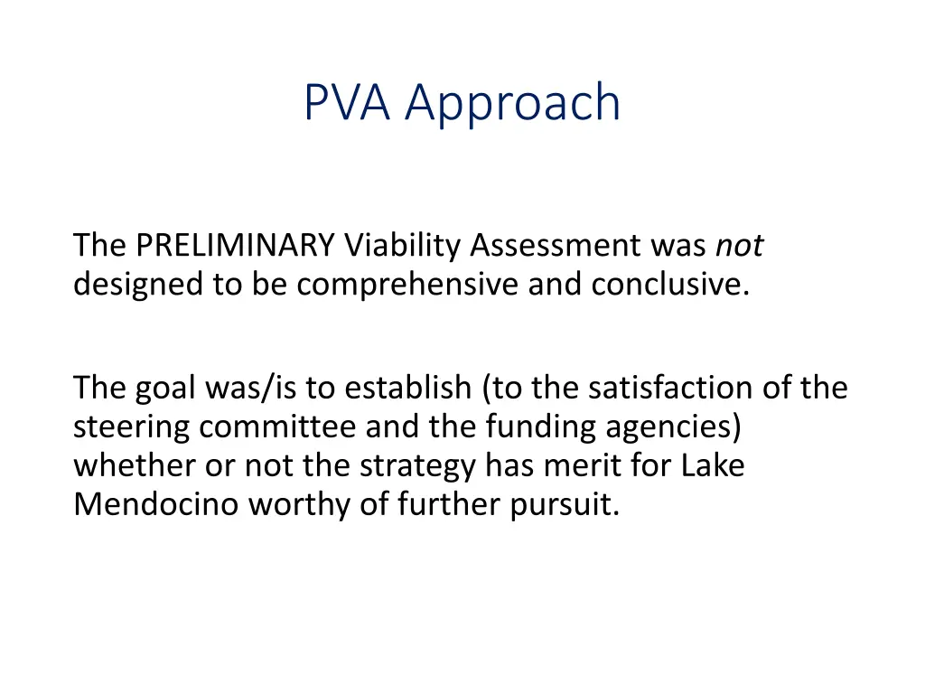 pva approach