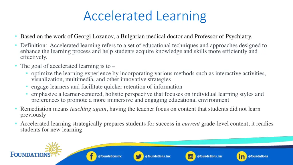 accelerated learning