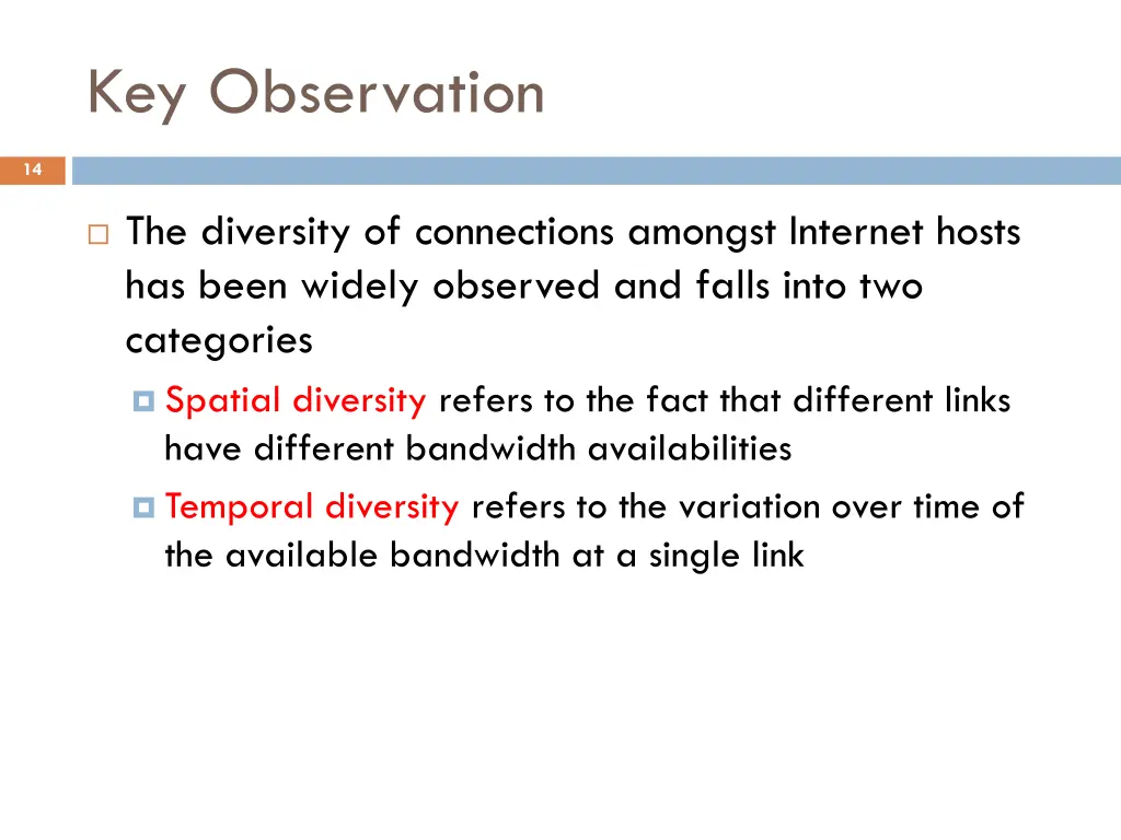 key observation