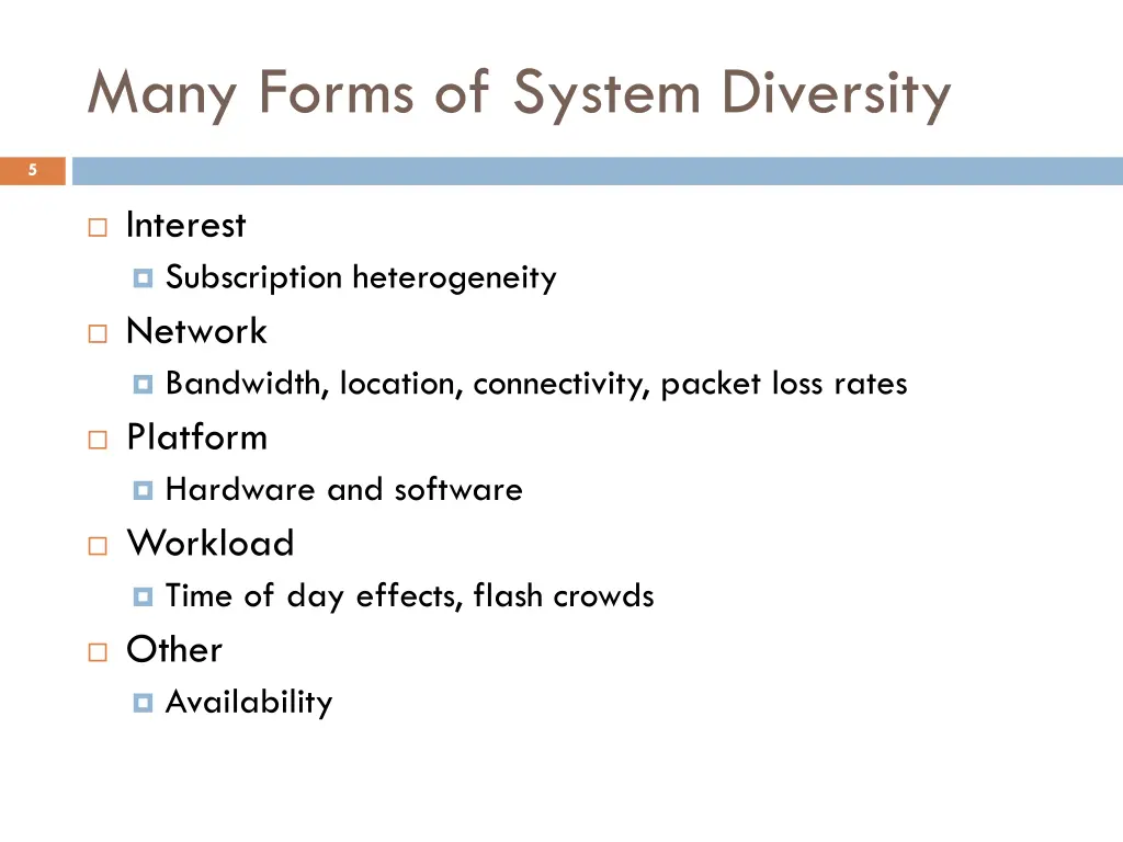 many forms of system diversity