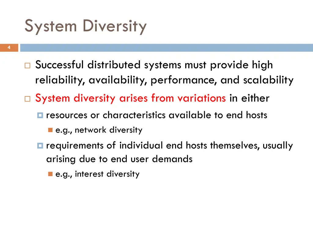 system diversity