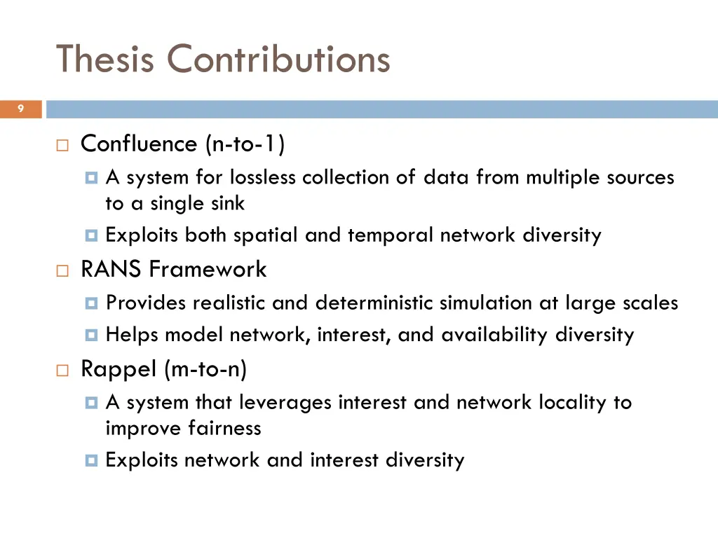 thesis contributions