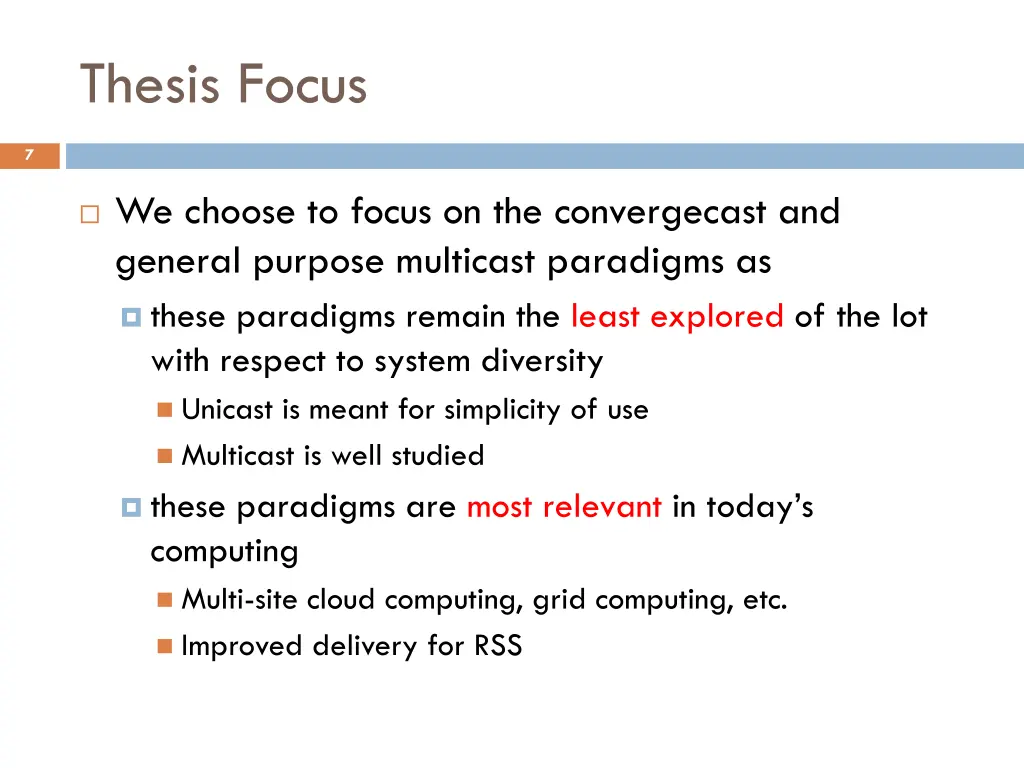 thesis focus