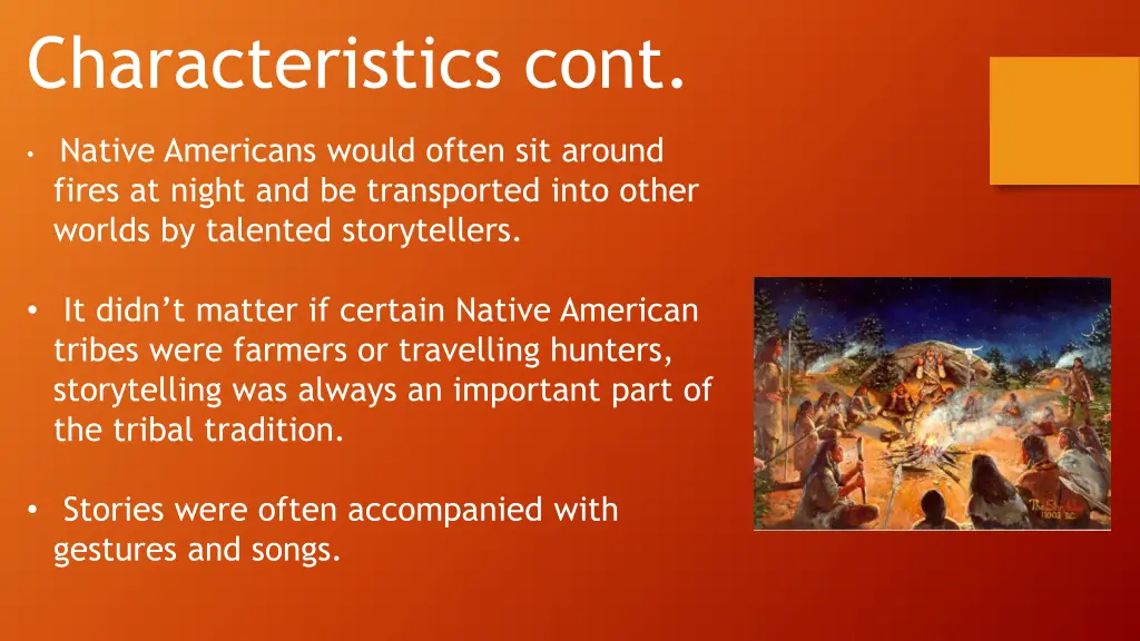 characteristics cont