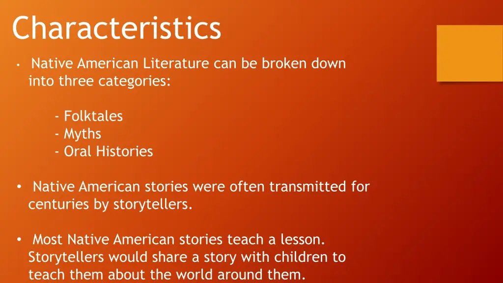 characteristics