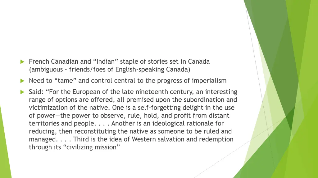 french canadian and indian staple of stories