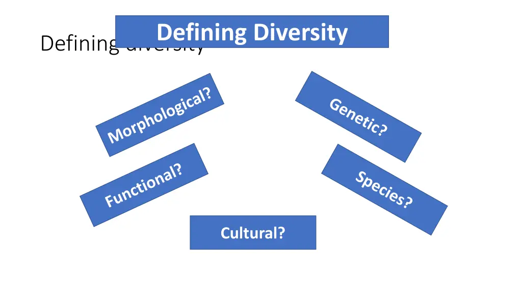 defining diversity