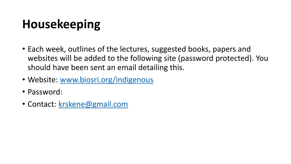 housekeeping