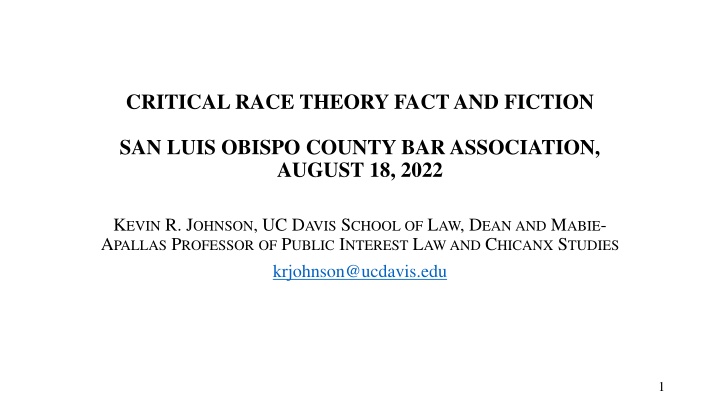 critical race theory fact and fiction