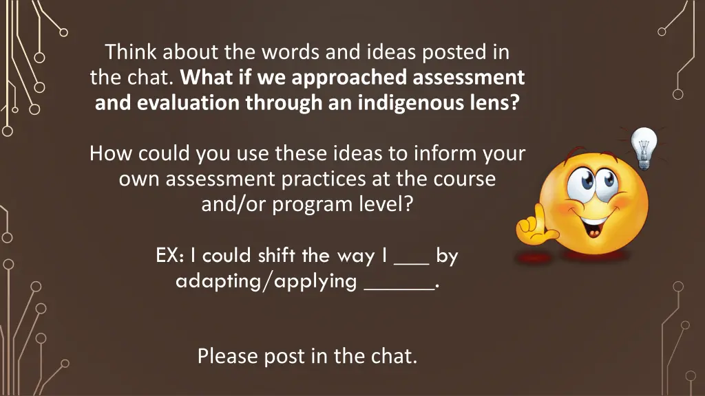 think about the words and ideas posted