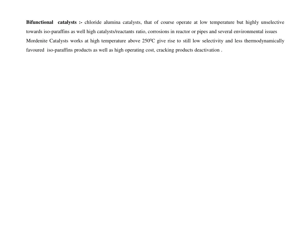 bifunctional catalysts chloride alumina catalysts