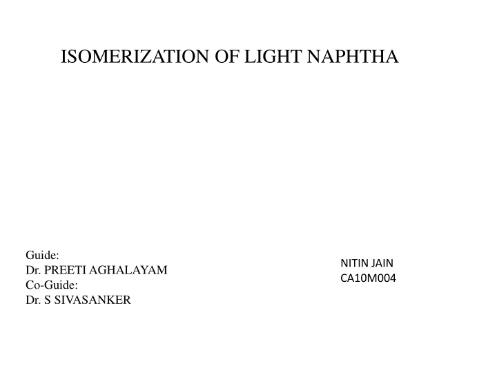 isomerization of light naphtha